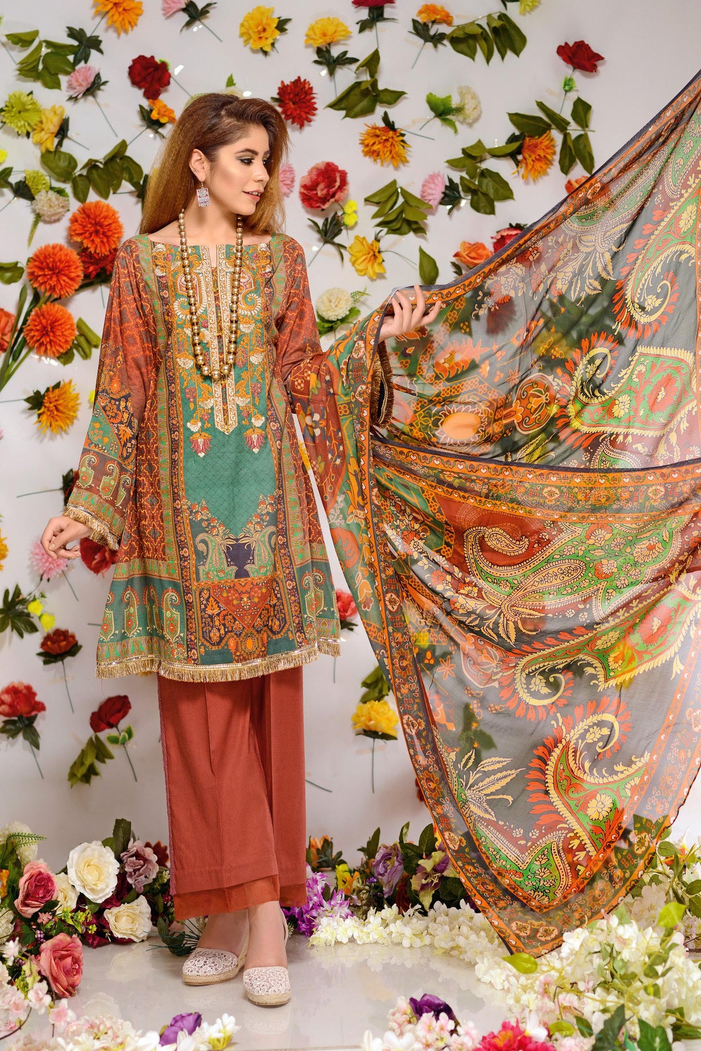 Essie - Digital Printed and Embroidered Lawn 3PC