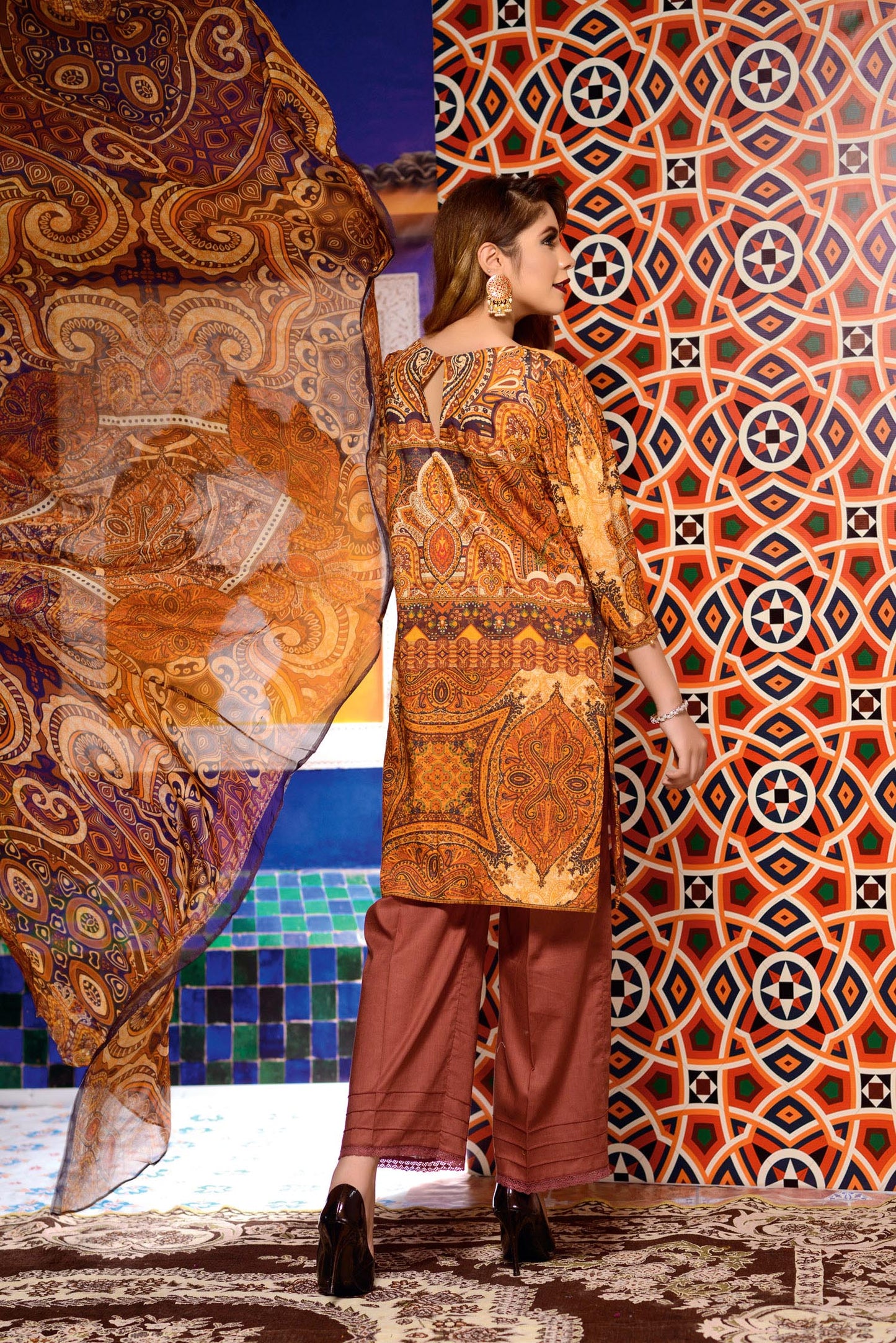 Silas - Digital Printed and Embroidered Lawn 3PC