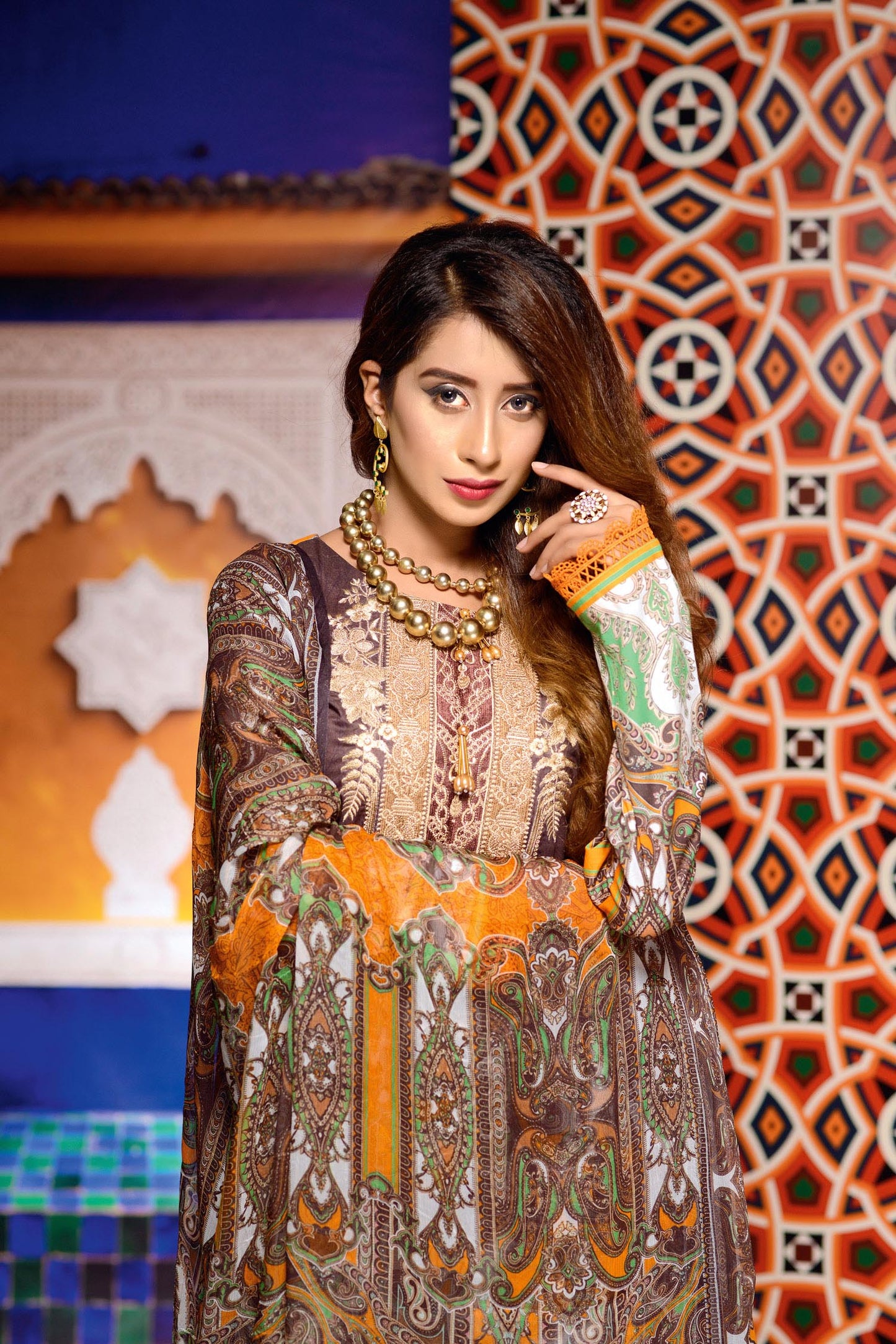 Vidarr - Digital Printed and Embroidered Lawn 3PC