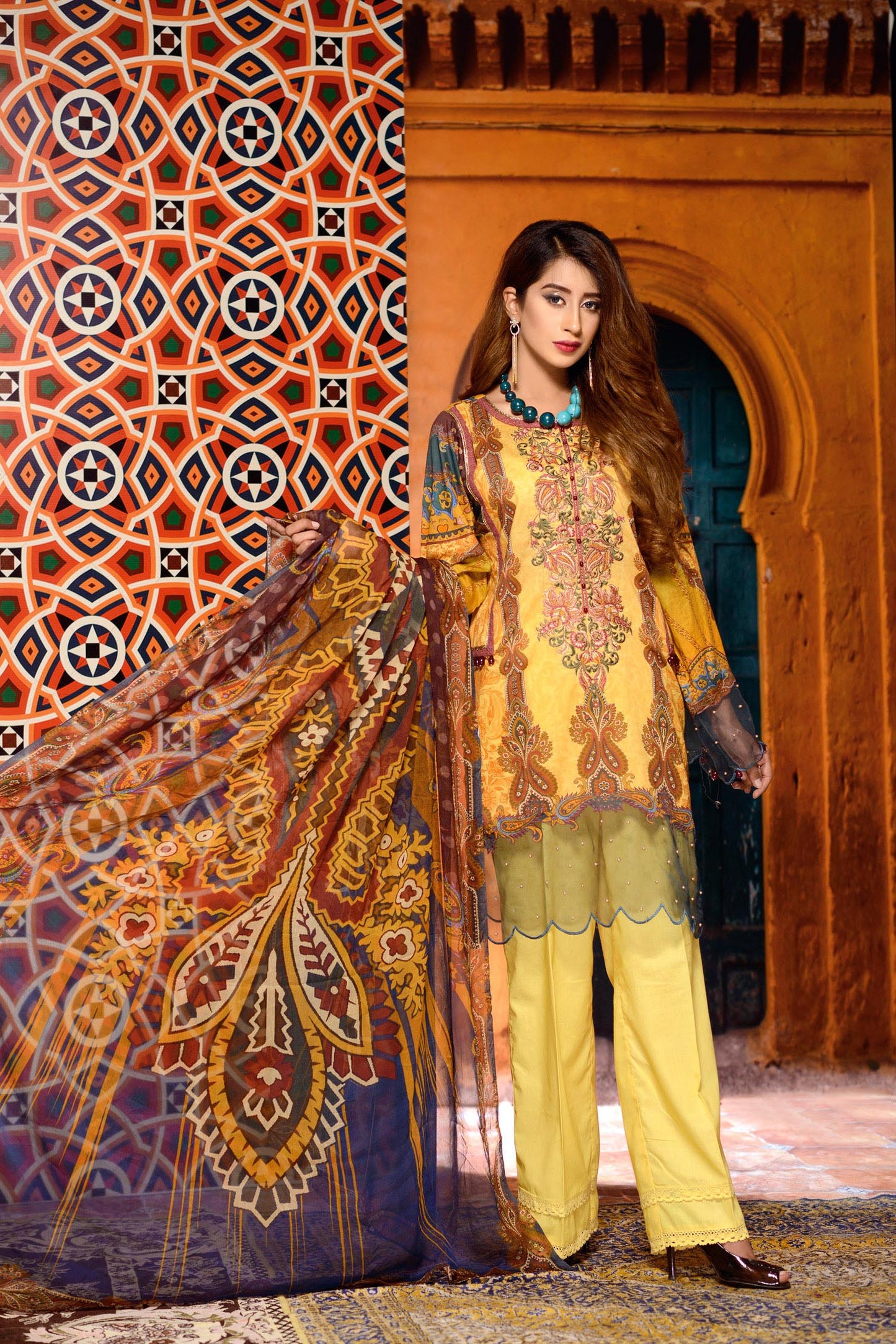 Cathan - Digital Printed and Embroidered Lawn 3PC