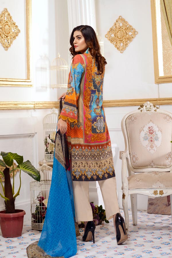 Bromelia - Digital Printed and Embroidered Lawn