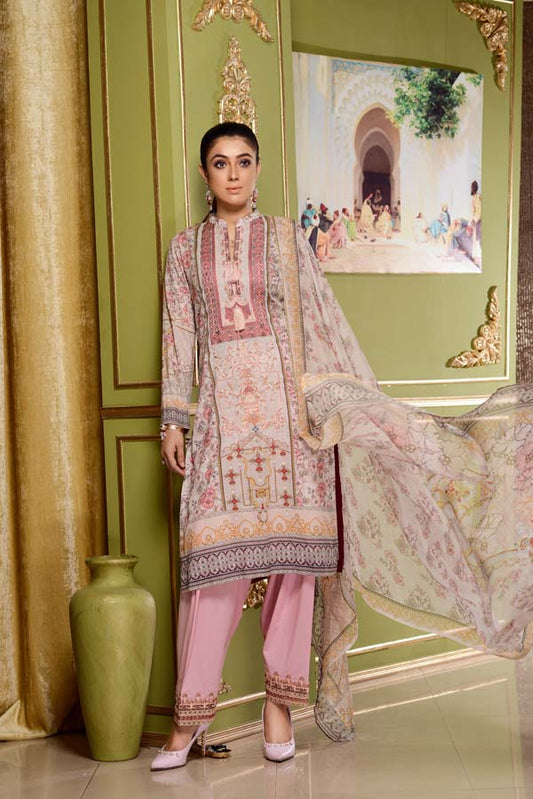 ASTILBE – DIGITAL EMBROIDERED LAWN 3 PIECE (UNSTITCH)