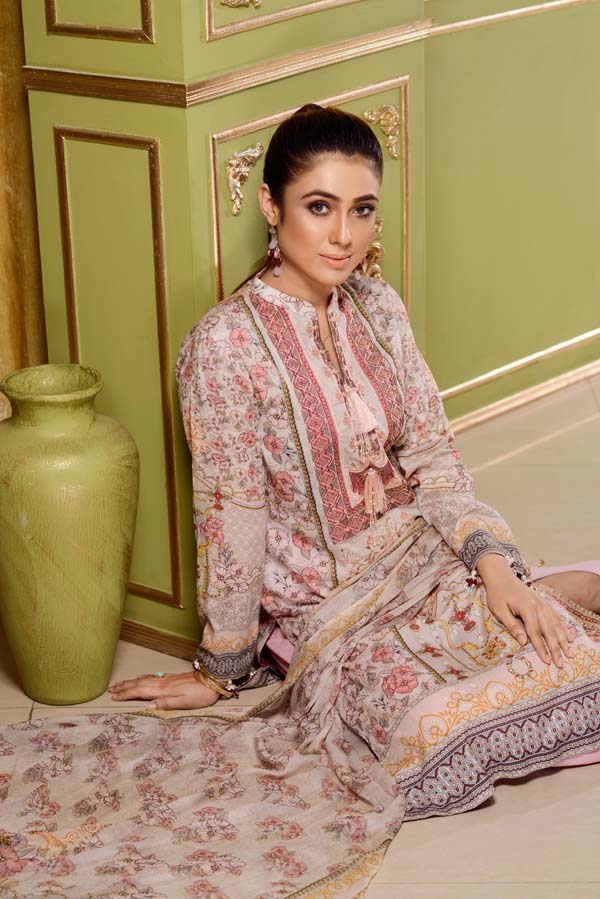 ASTILBE – DIGITAL EMBROIDERED LAWN 3 PIECE (UNSTITCH)