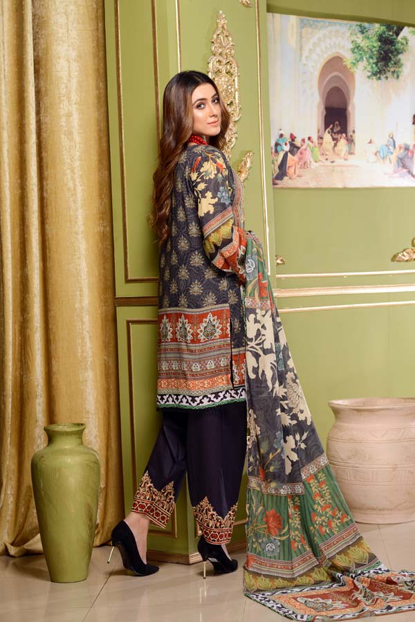 DIANELLA – DIGITAL EMBROIDERED LAWN 3 PIECE (UNSTITCH)