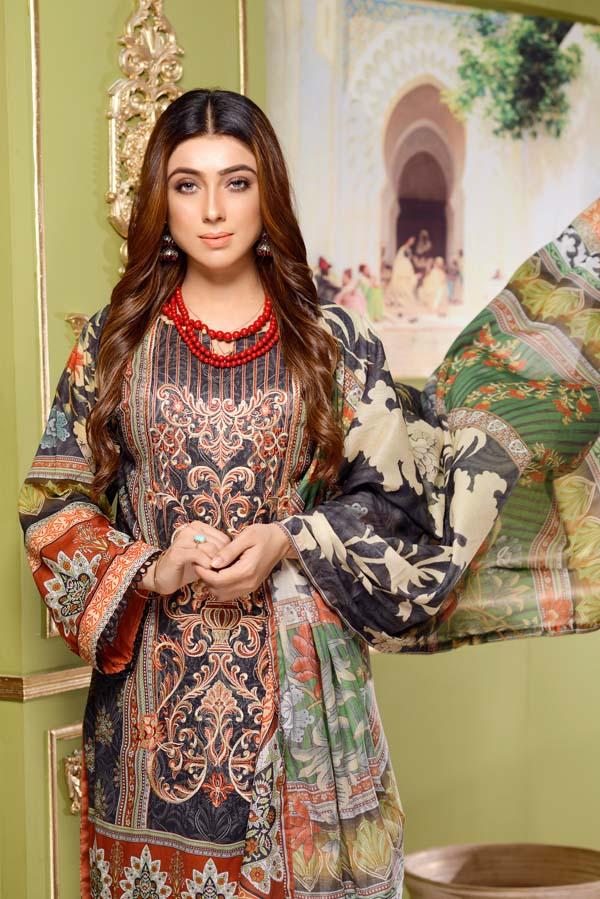 Dianella - Digital Embroidered Lawn 2 Piece (Unstitch)