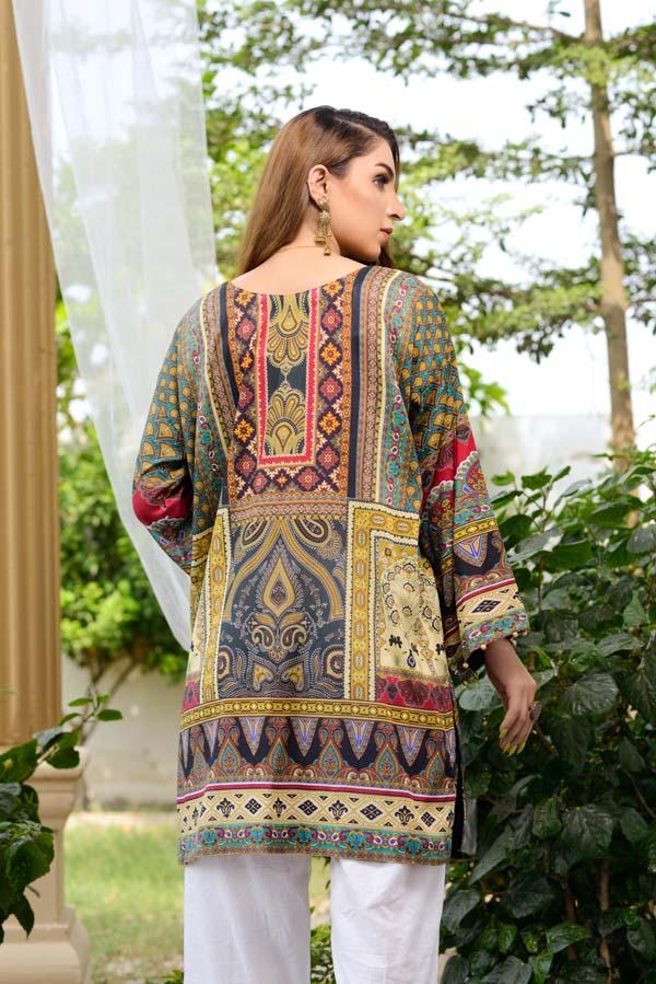 Corduroy - Digital Printed Unstitch Lawn Kurti