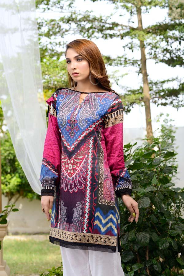 Brandy Rose - Digital Printed Unstitch Lawn Kurti