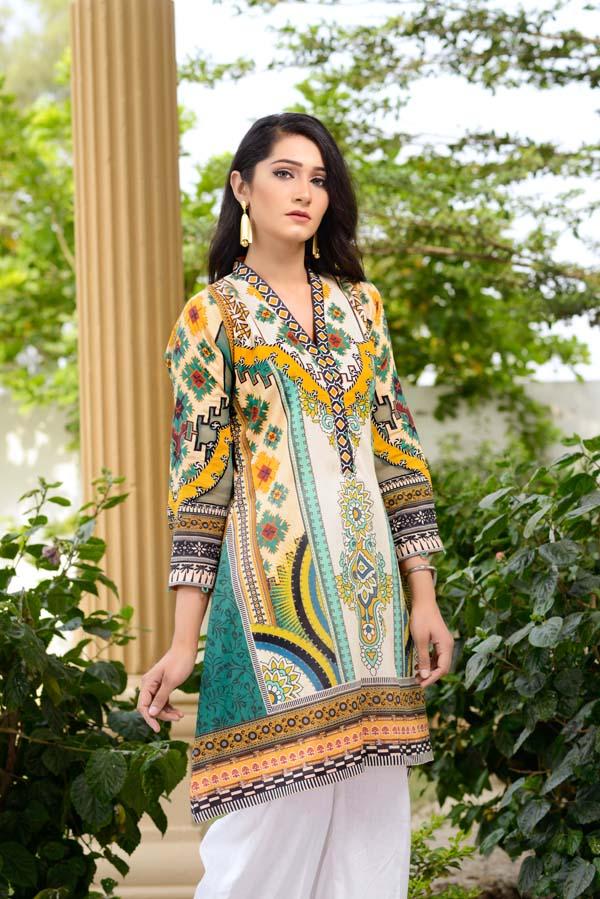 Bloom Clay - Digital Printed Unstitch Lawn Kurti
