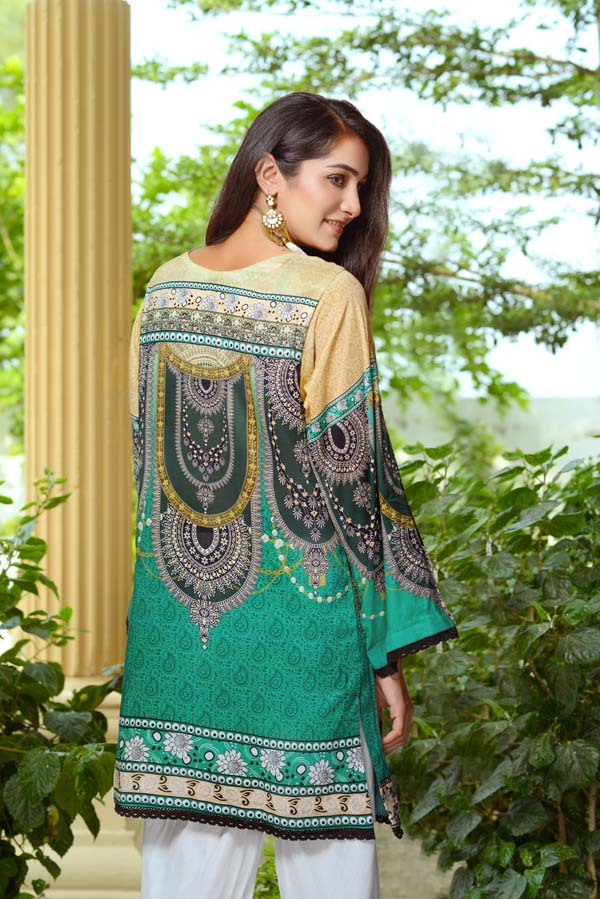 Elf Green - Digital Printed Unstitch Lawn Kurti