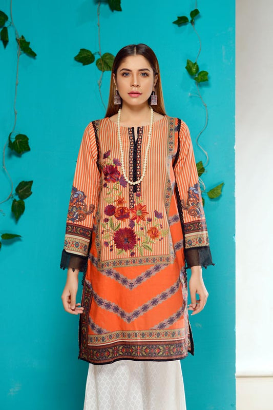Amber - Embroidered Lawn Stitch Shirt