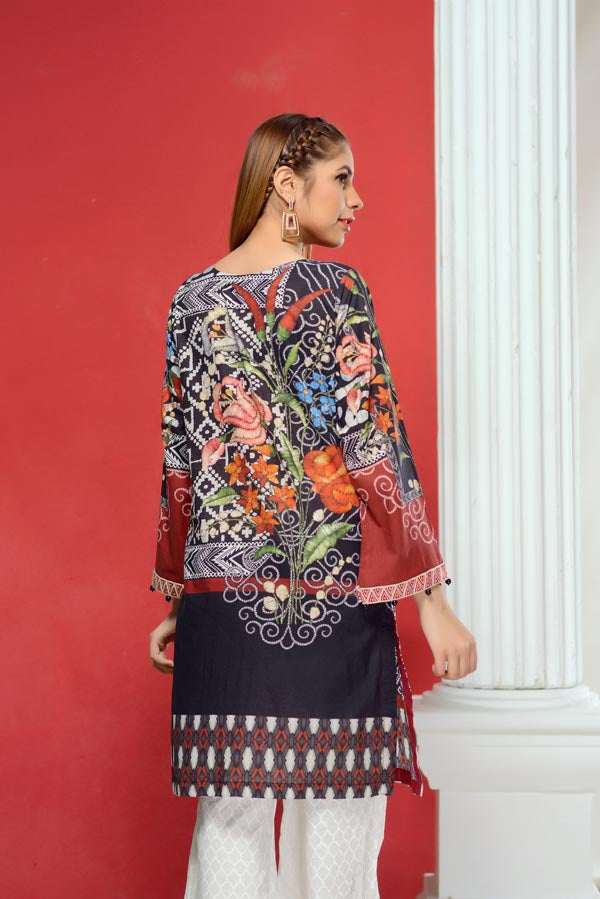 Crystal Quartz - Embroidered Lawn Stitch Shirt