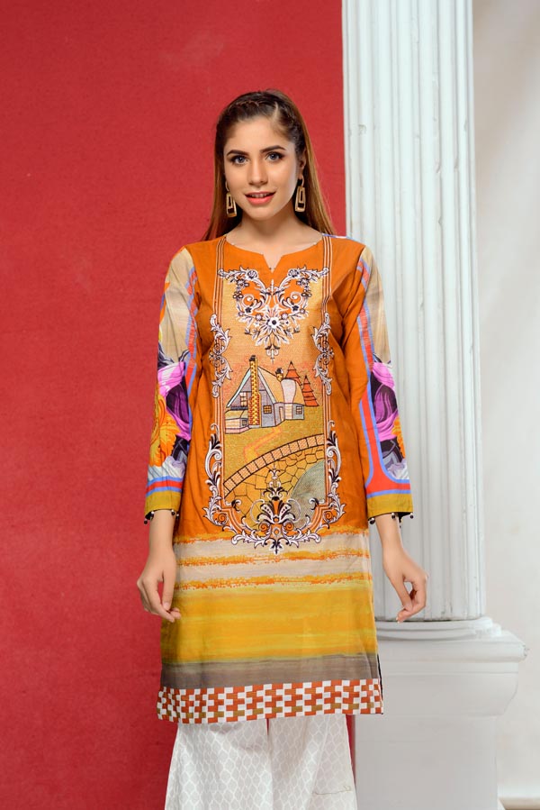 Cubic Zirconia - Embroidered Lawn Stitch Shirt