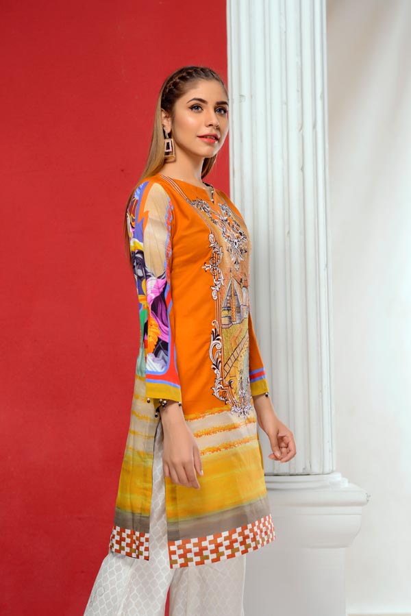 Cubic Zirconia - Embroidered Lawn Stitch Shirt