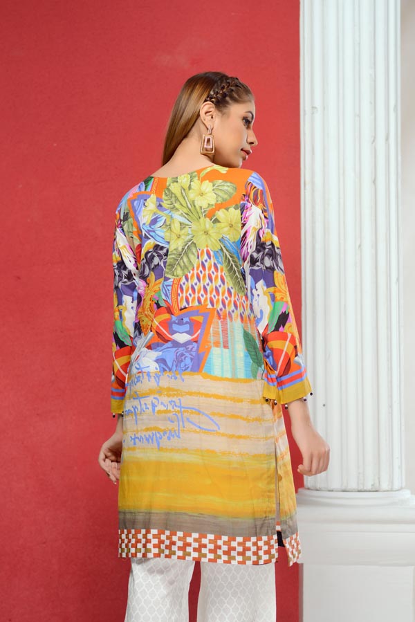 Cubic Zirconia - Embroidered Lawn Stitch Shirt