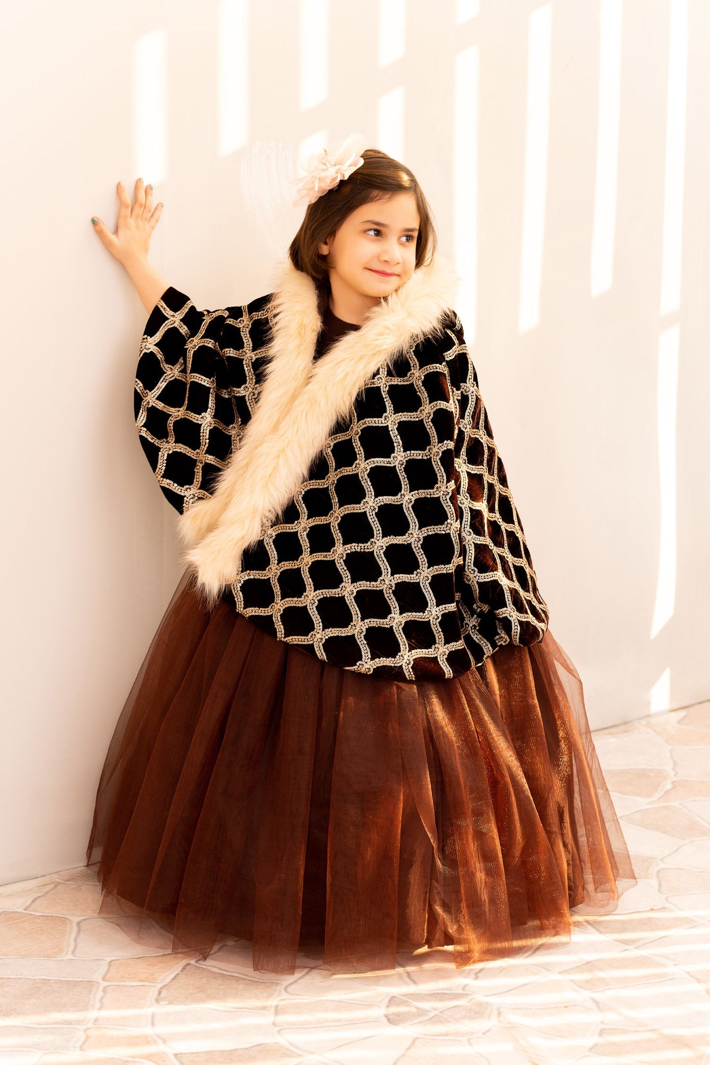 Cape Shawl & Net Maxi