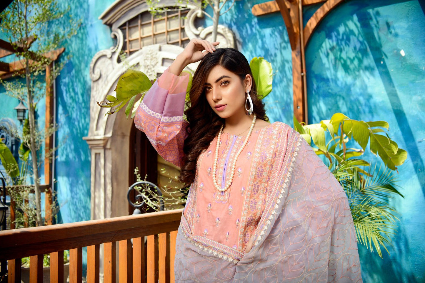 Dahlia- Printed and Embroidered Lawn 3PC