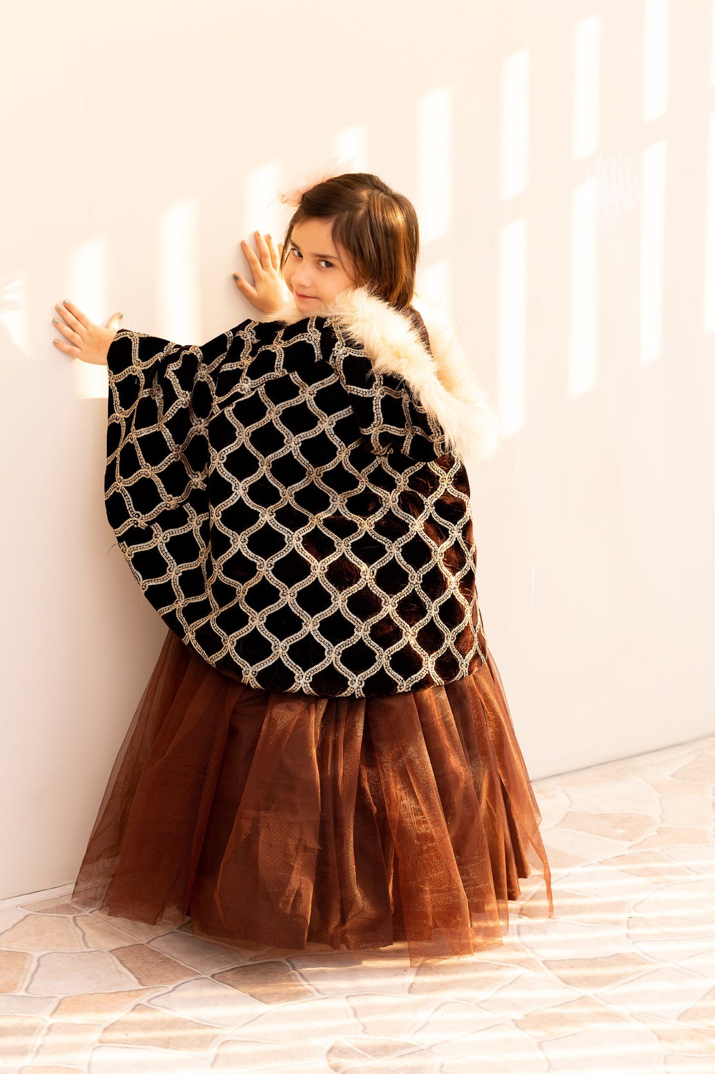 Cape Shawl & Net Maxi