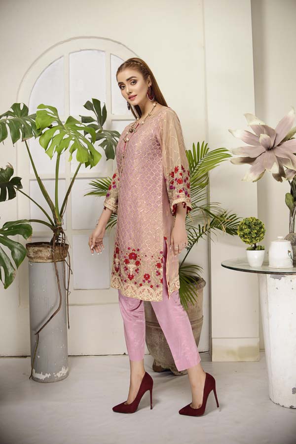 Careys Pink - Embroidered Mesuri 2 Piece