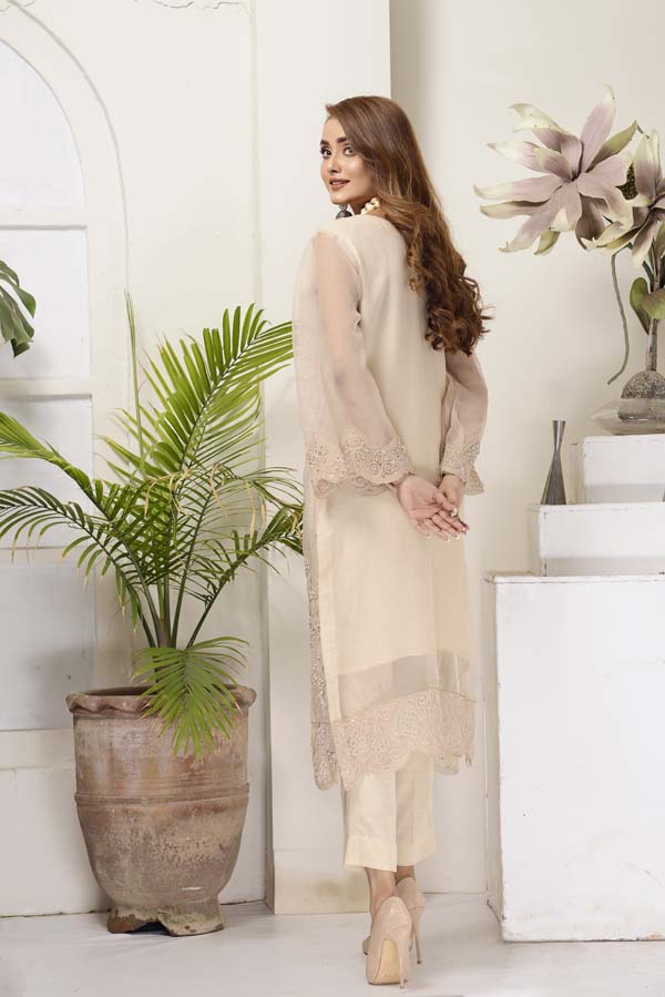 Cashmere - Hand Embellished Embroidered Organza 2 Piece