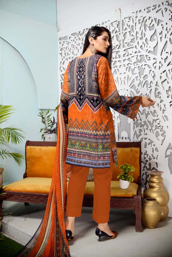 Bourbon - DIGITAL EMBROIDERED LAWN