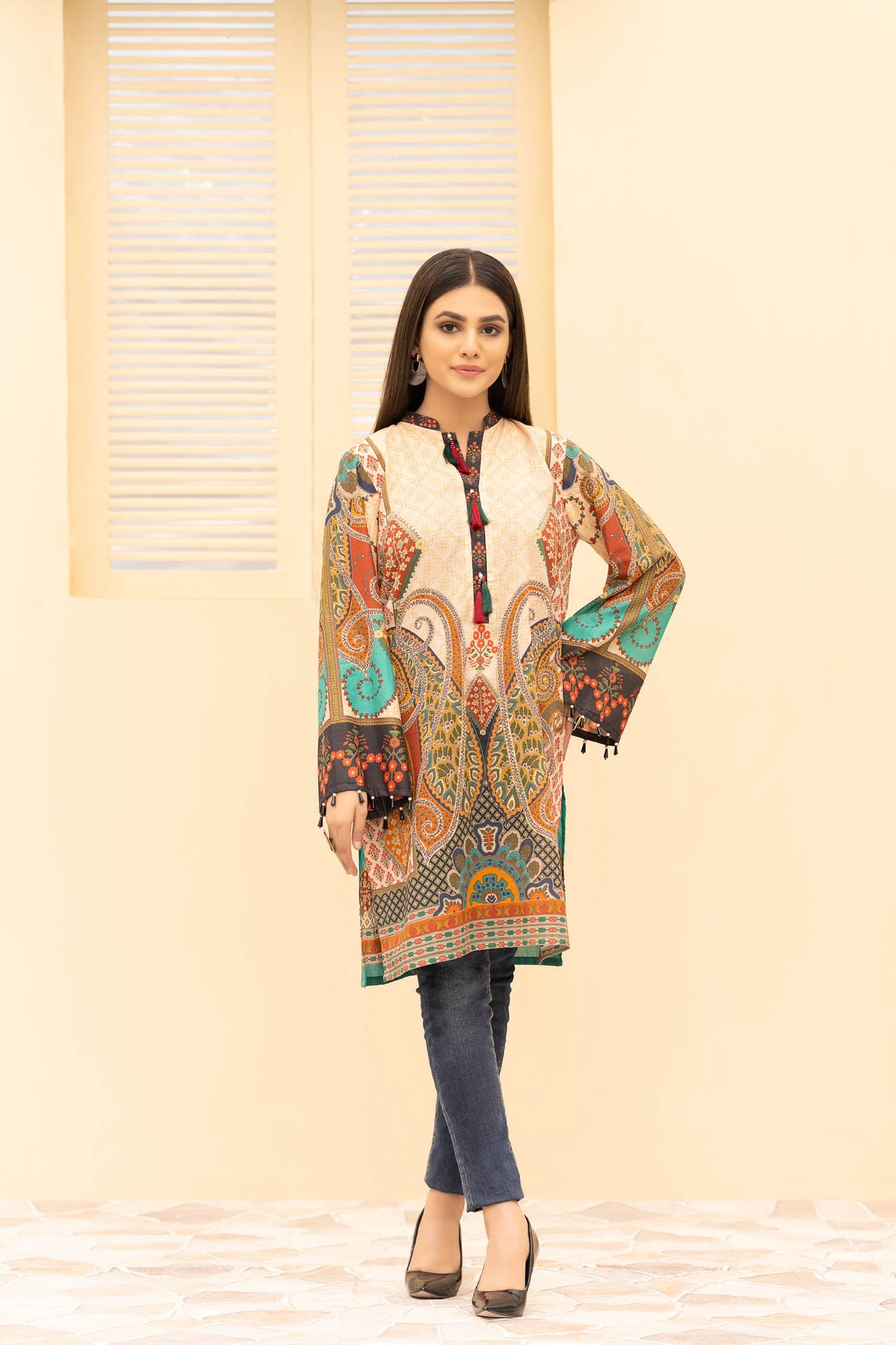 Esen - Digital Printed Stitched Lawn Kurti