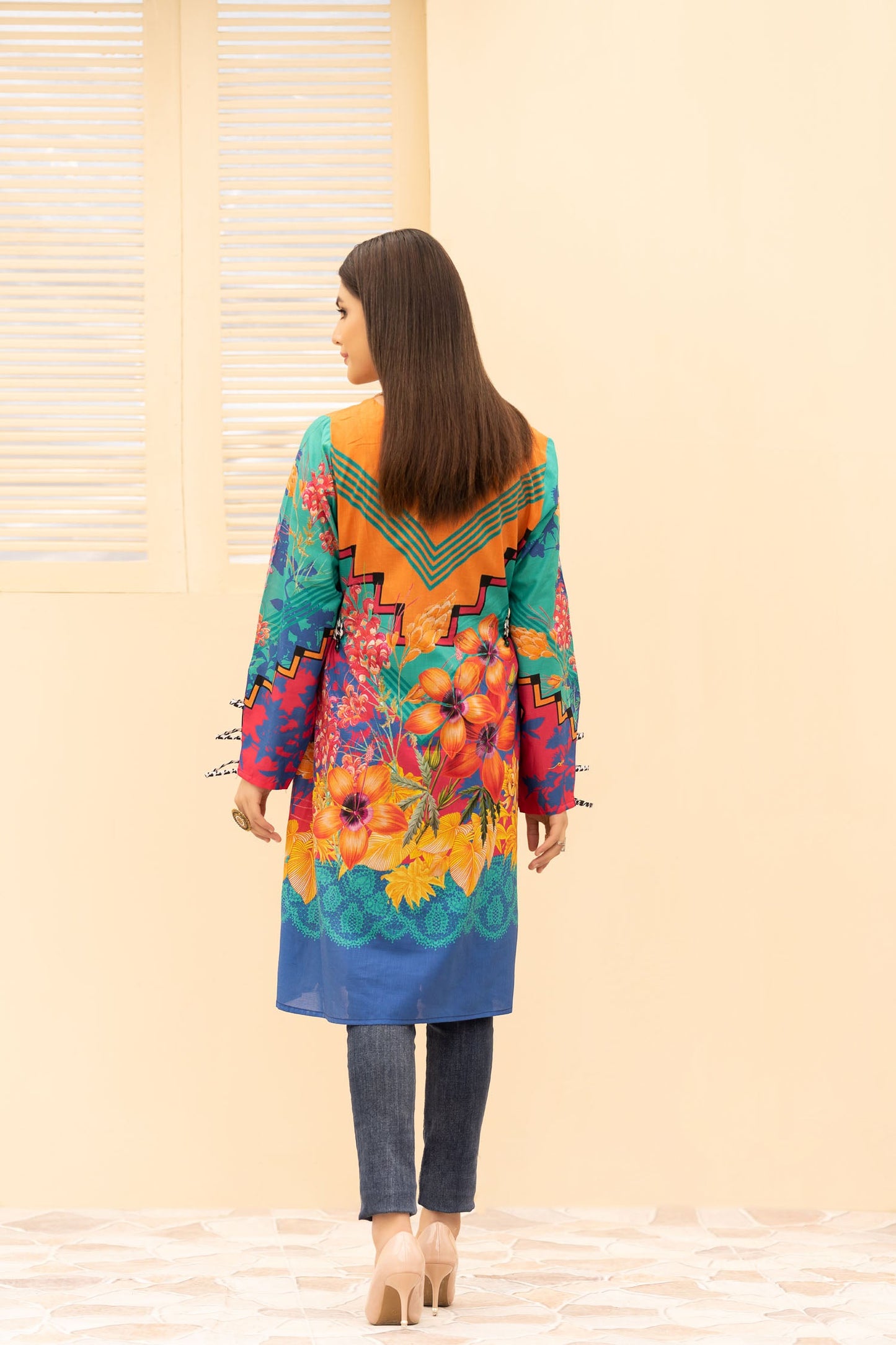 Calla - Digital Printed Stitched Lawn Kurti