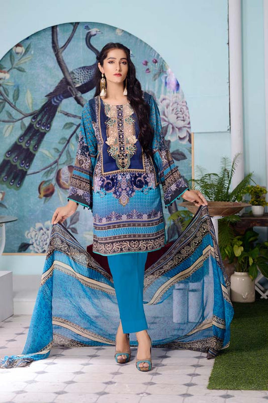 Calypso - DIGITAL EMBROIDERED LAWN