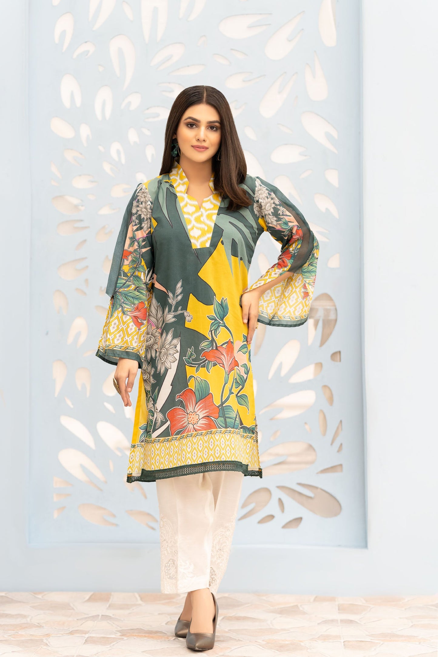 Devine - Digital Printed Stitched Lawn Kurti