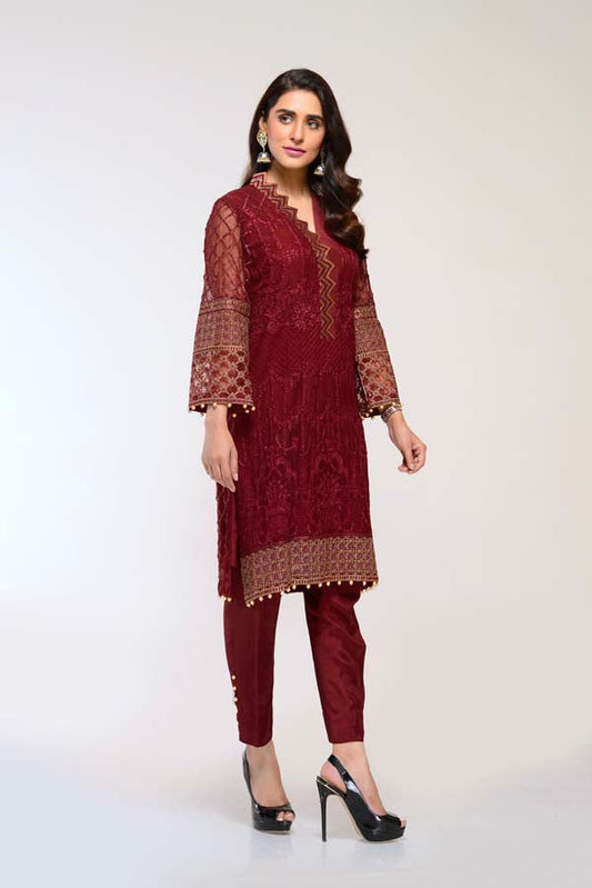 AUBURN – EMBROIDERED CHIFFON 2 PIECE (UNSTITCH)