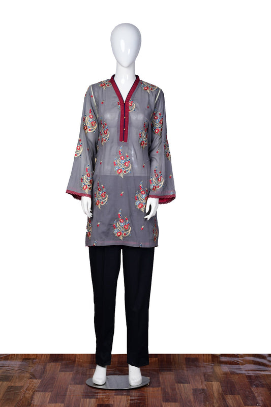 Grewin - Stitched Embroidered Swiss Shirt