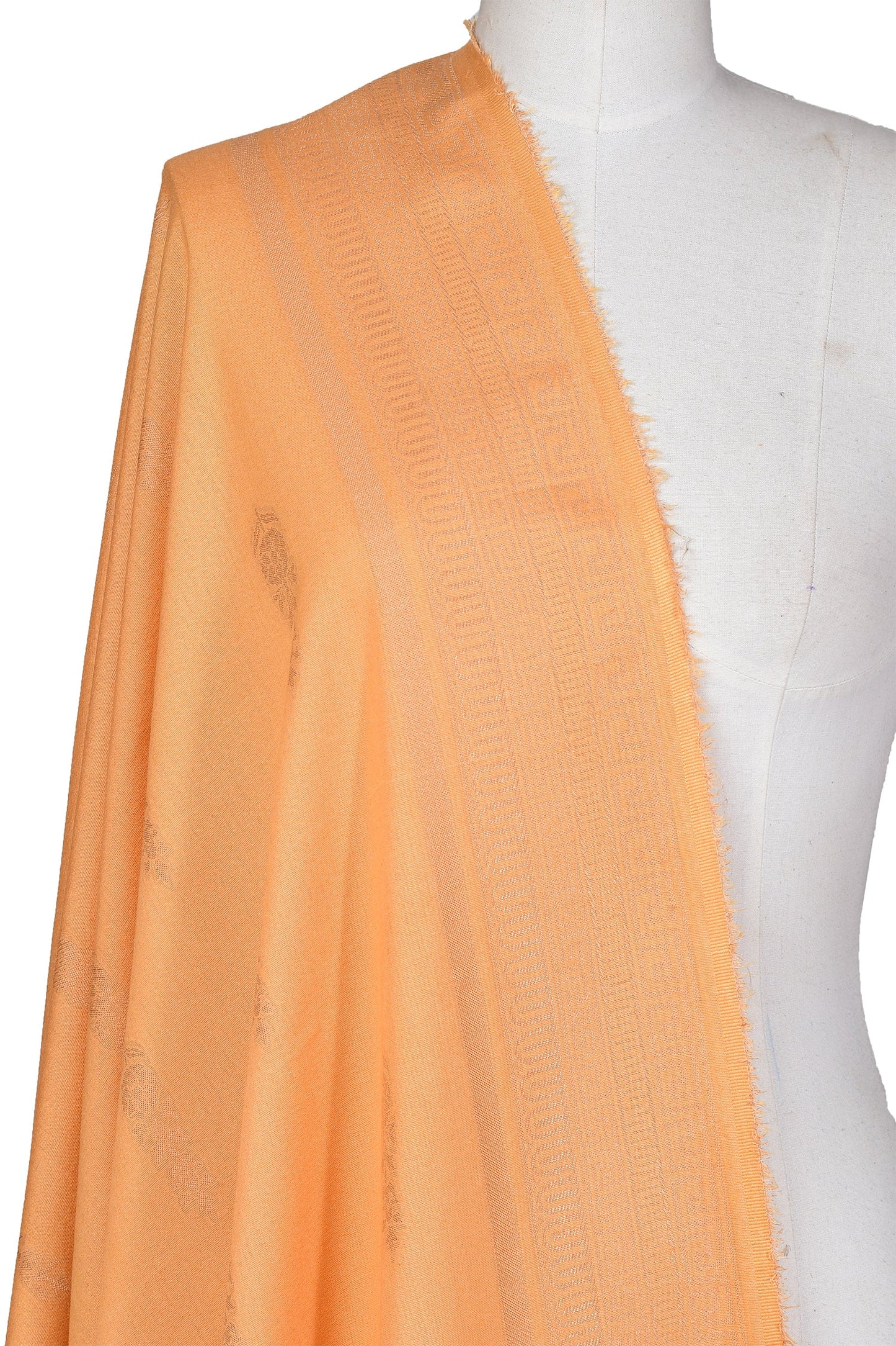 Viscose Jacquard Dupatta - Smooth Orange