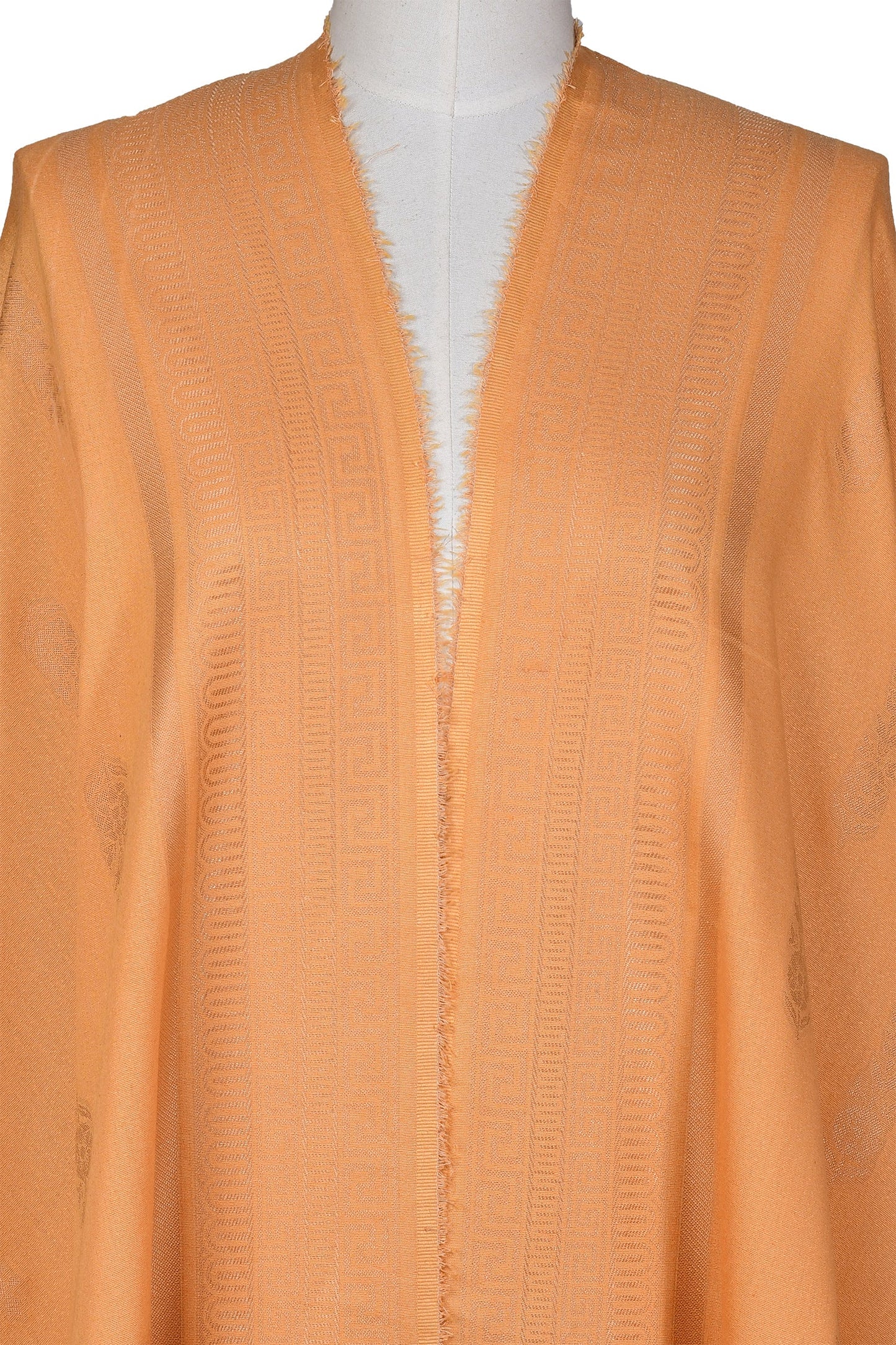 Viscose Jacquard Dupatta - Smooth Orange