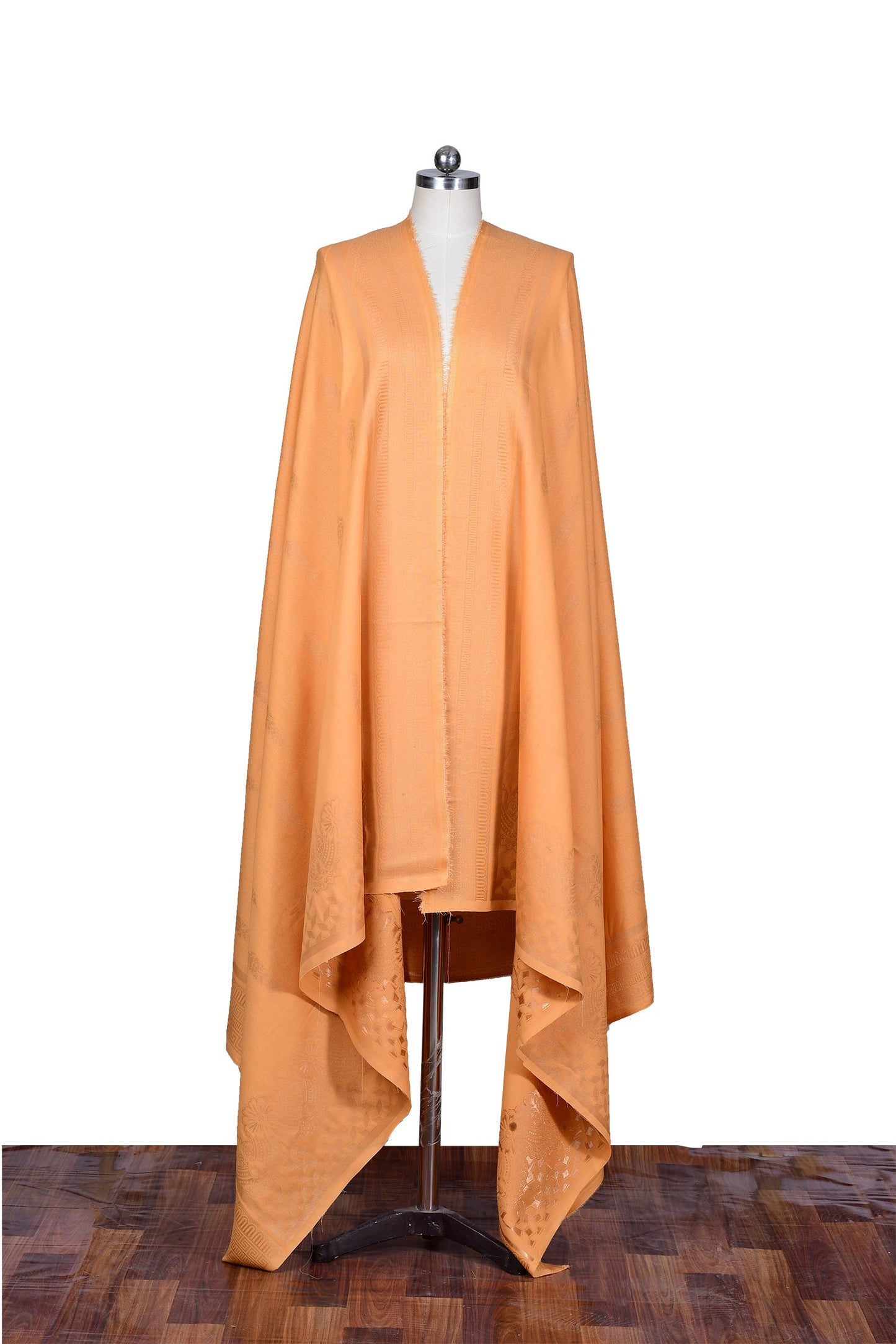 Viscose Jacquard Dupatta - Smooth Orange