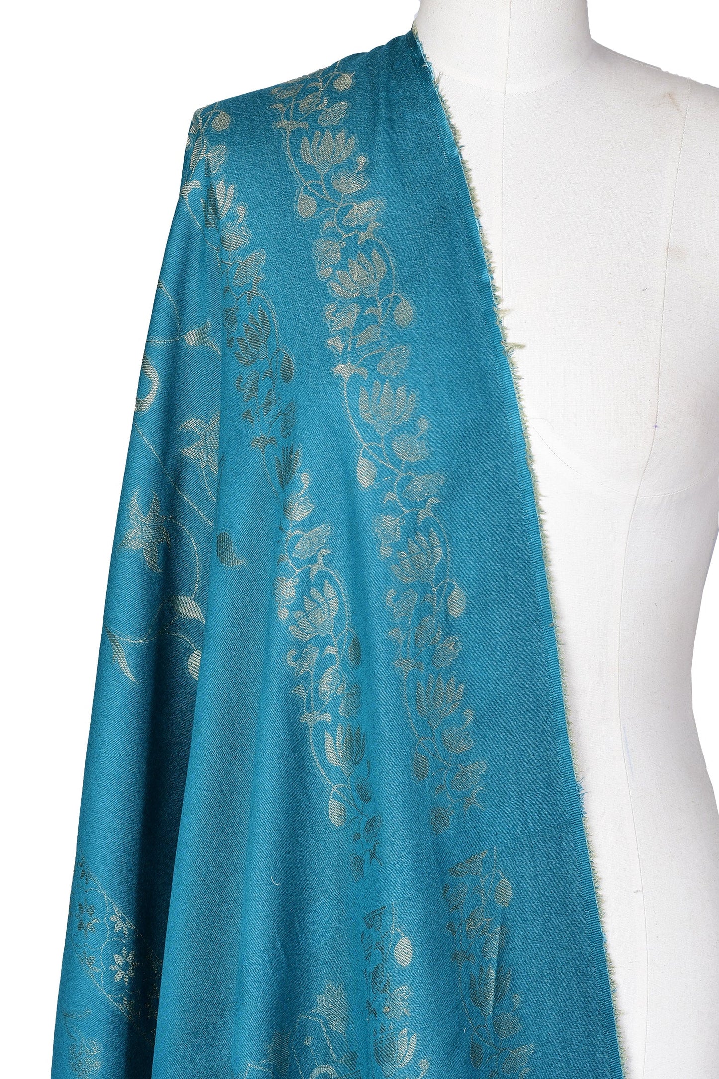 Viscose Jacquard Dupatta - Bloom Blue