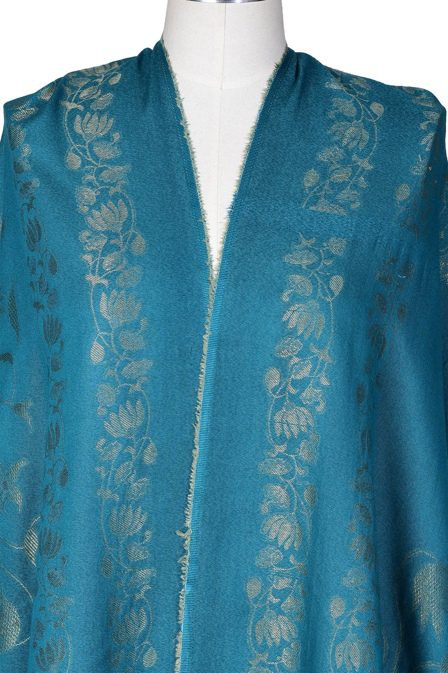 Viscose Jacquard Dupatta - Bloom Blue