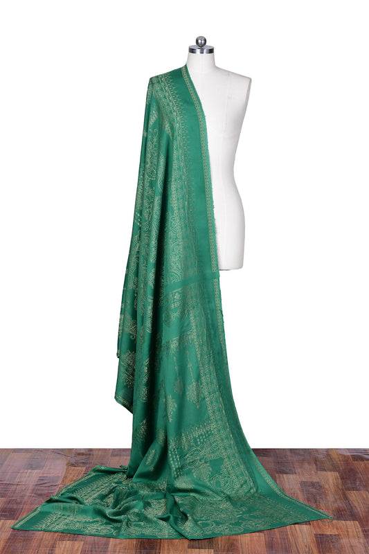 Viscose Jacquard Dupatta - Plant Green