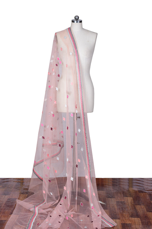 Embroidered Net Dupatta