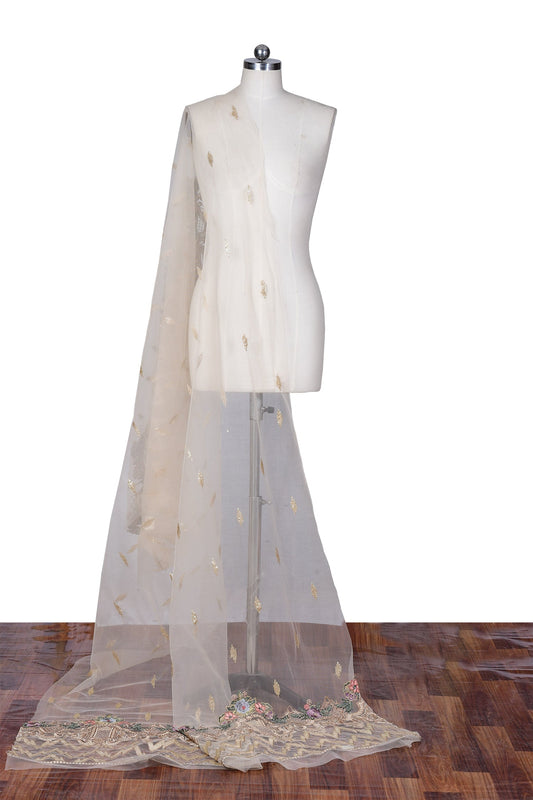 Embroidered Net Dupatta