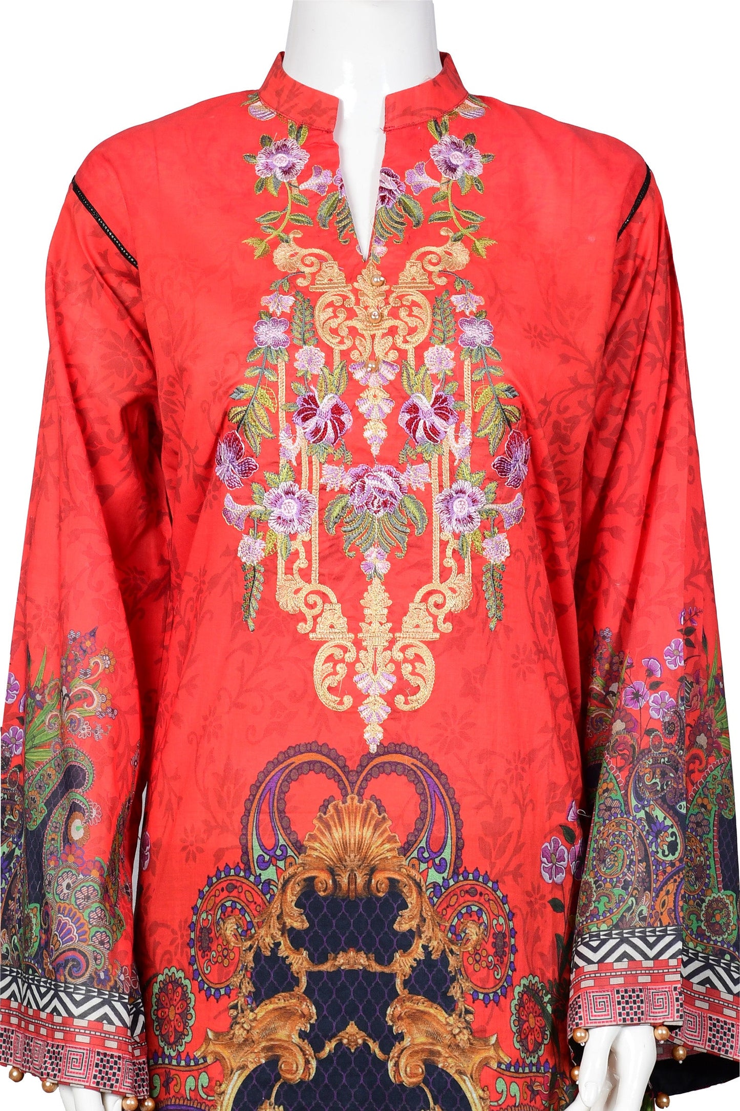 Devish - Digital Embroidered Stitched Lawn Kurti