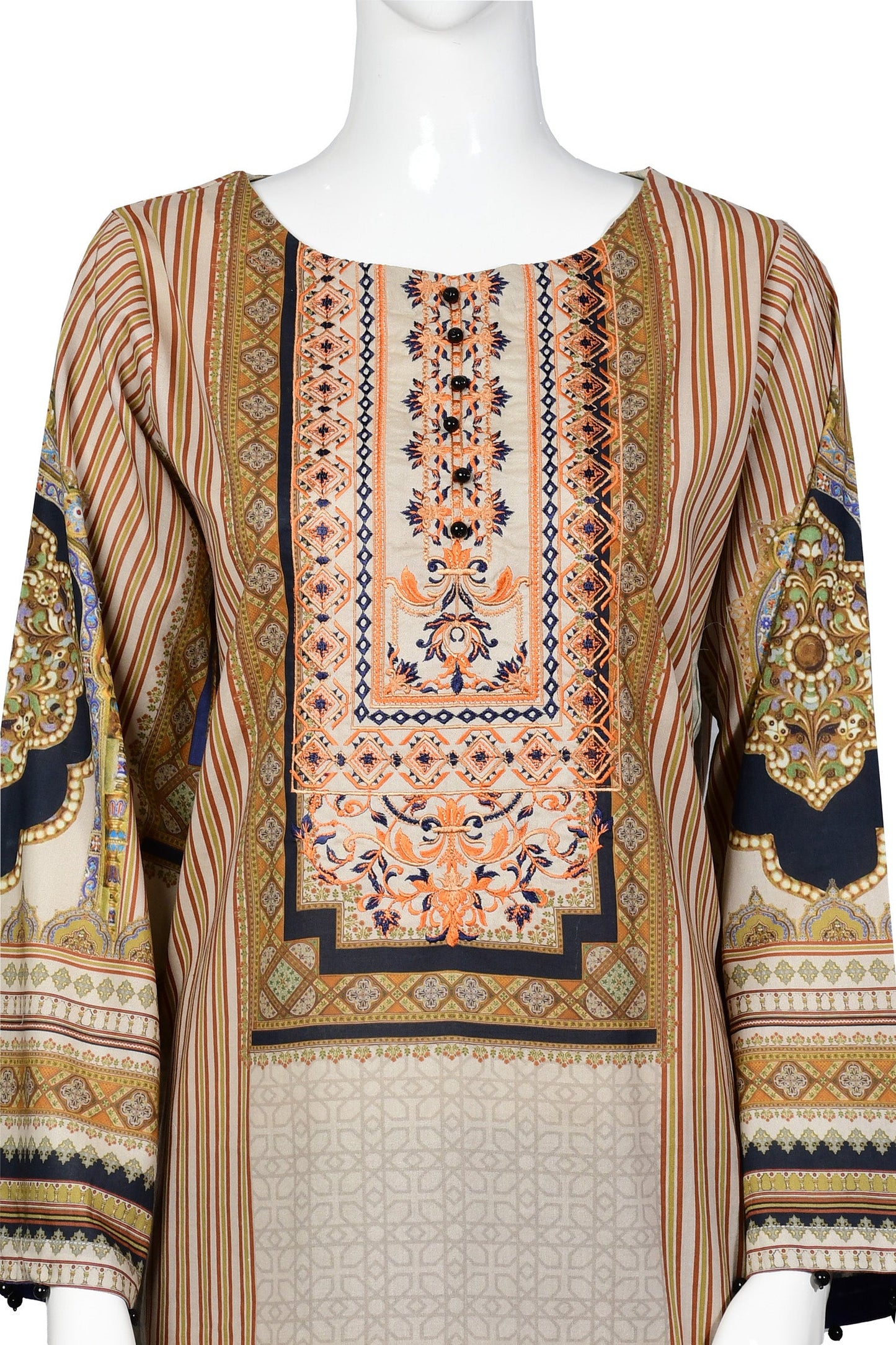 Sundier - Digital Embroidered Stitched Lawn Kurti