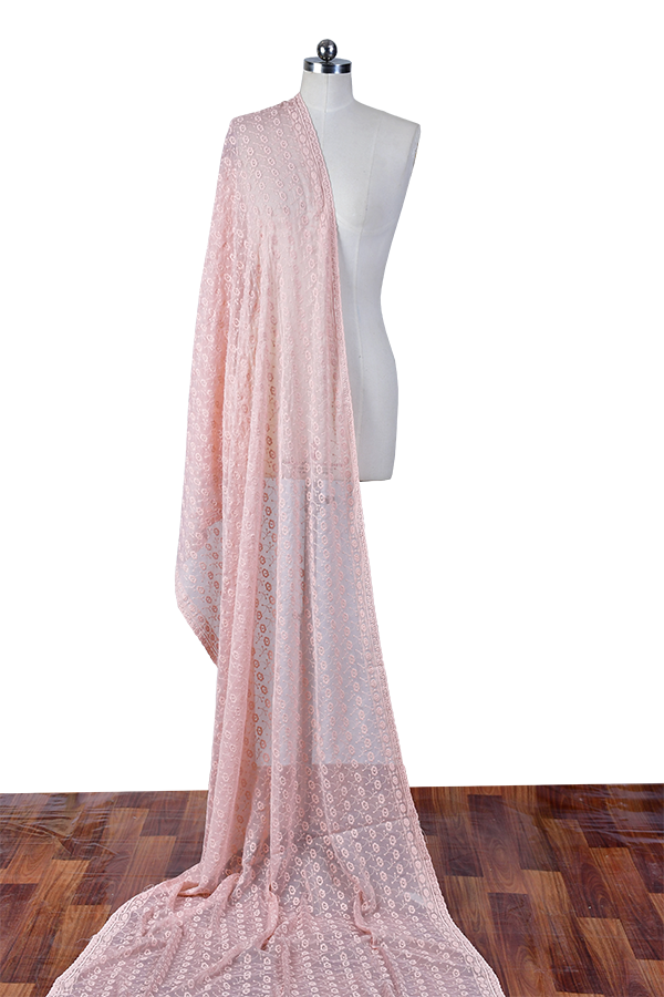 Careys Pink - Chikankeri Chiffon Dupatta