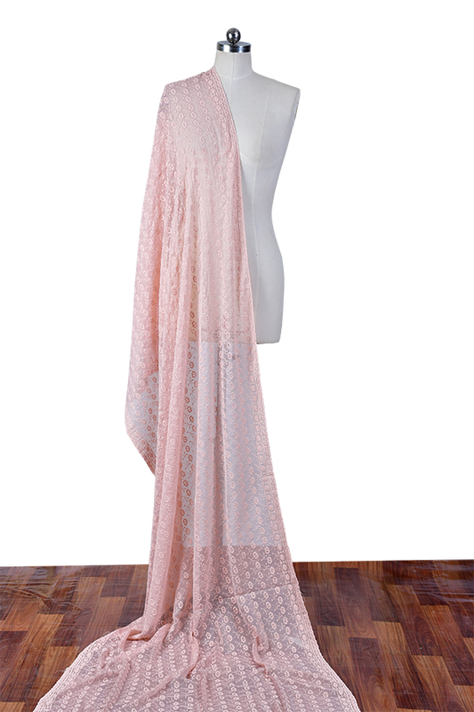 Careys Pink - Chikankeri Chiffon Dupatta