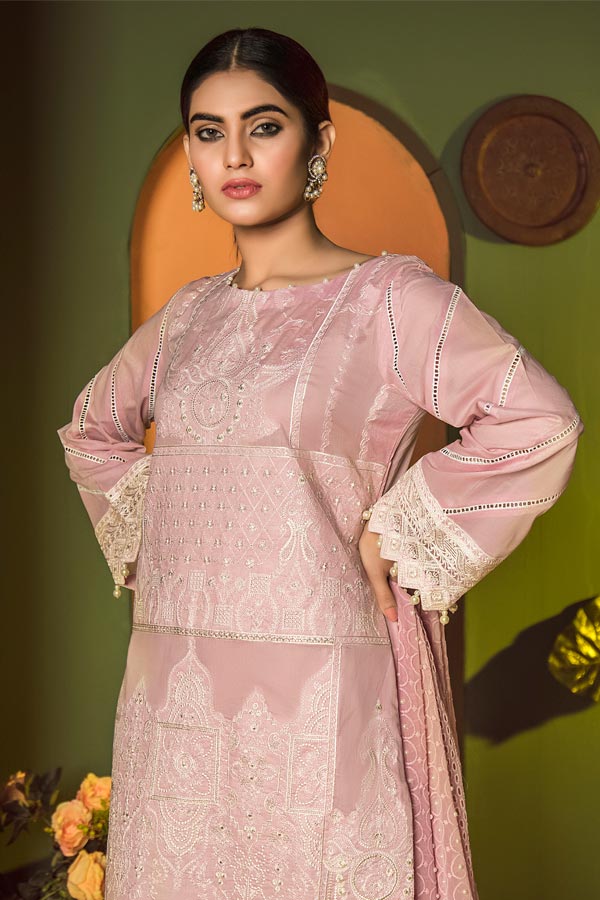 EUNRY- EMBROIDERED LAWN UNSTITCHED