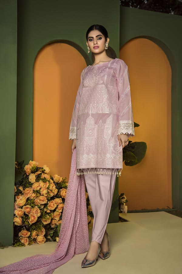 EUNRY- EMBROIDERED LAWN UNSTITCHED