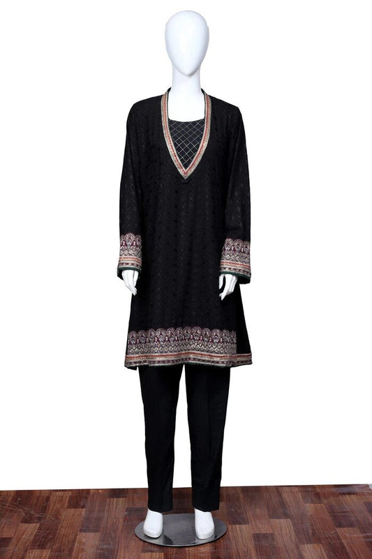 Bold - Viscose Chickankari Stitched Shirt