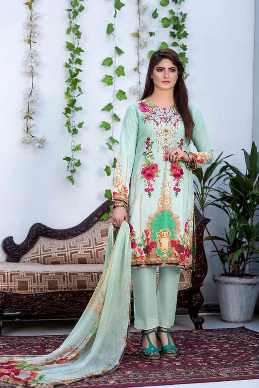 Terran - Digital Printed & Embroidered Karandi 3PC