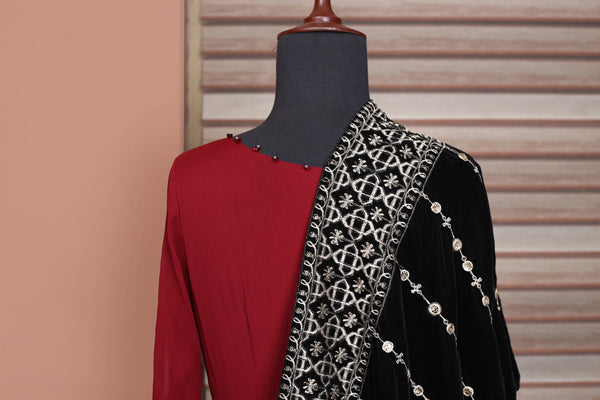 Emperor - Embroidered Velvet Shawl