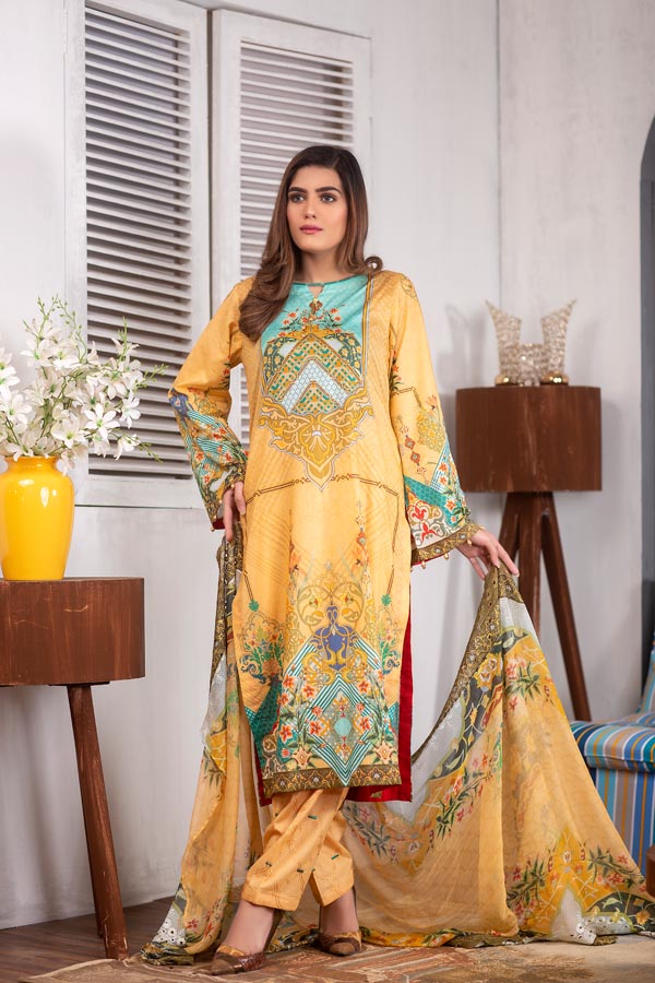 Blossom - Digital Printed Lawn (Unstitch)