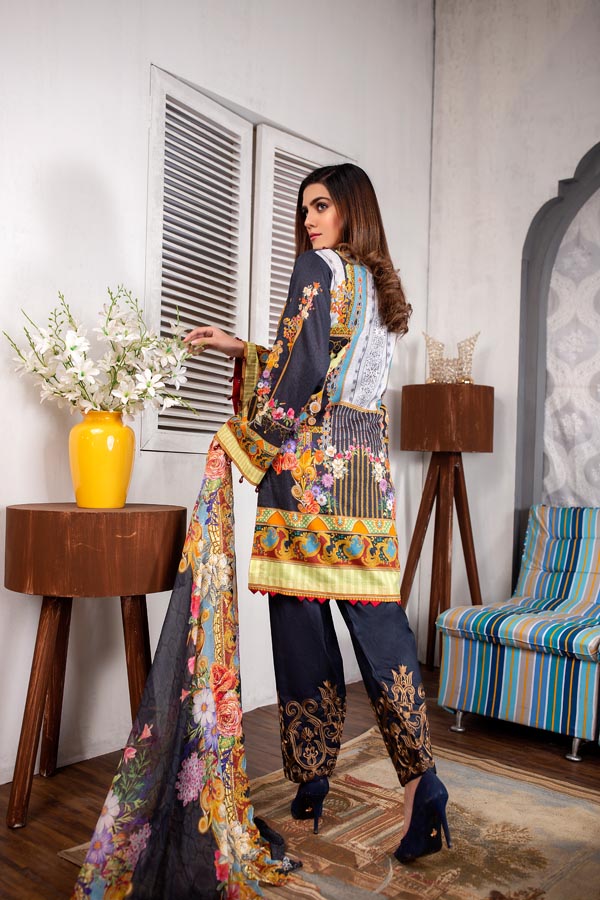 Calantha - Digital Printed Lawn (Unstitch)