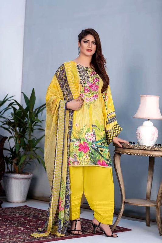 Daphne - Digital Printed & Embroidered Karandi 3PC